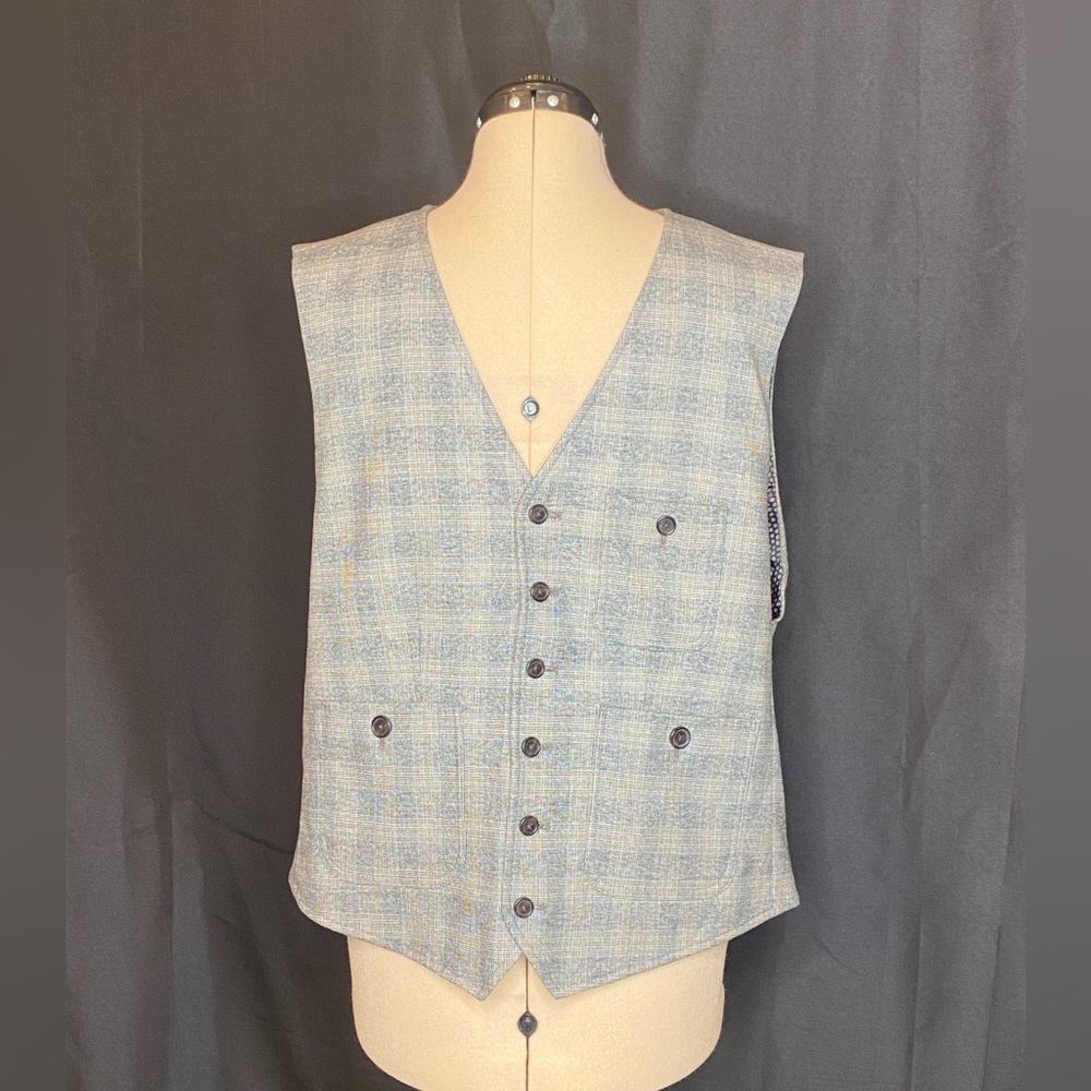 Murano Mens Plaid Vest